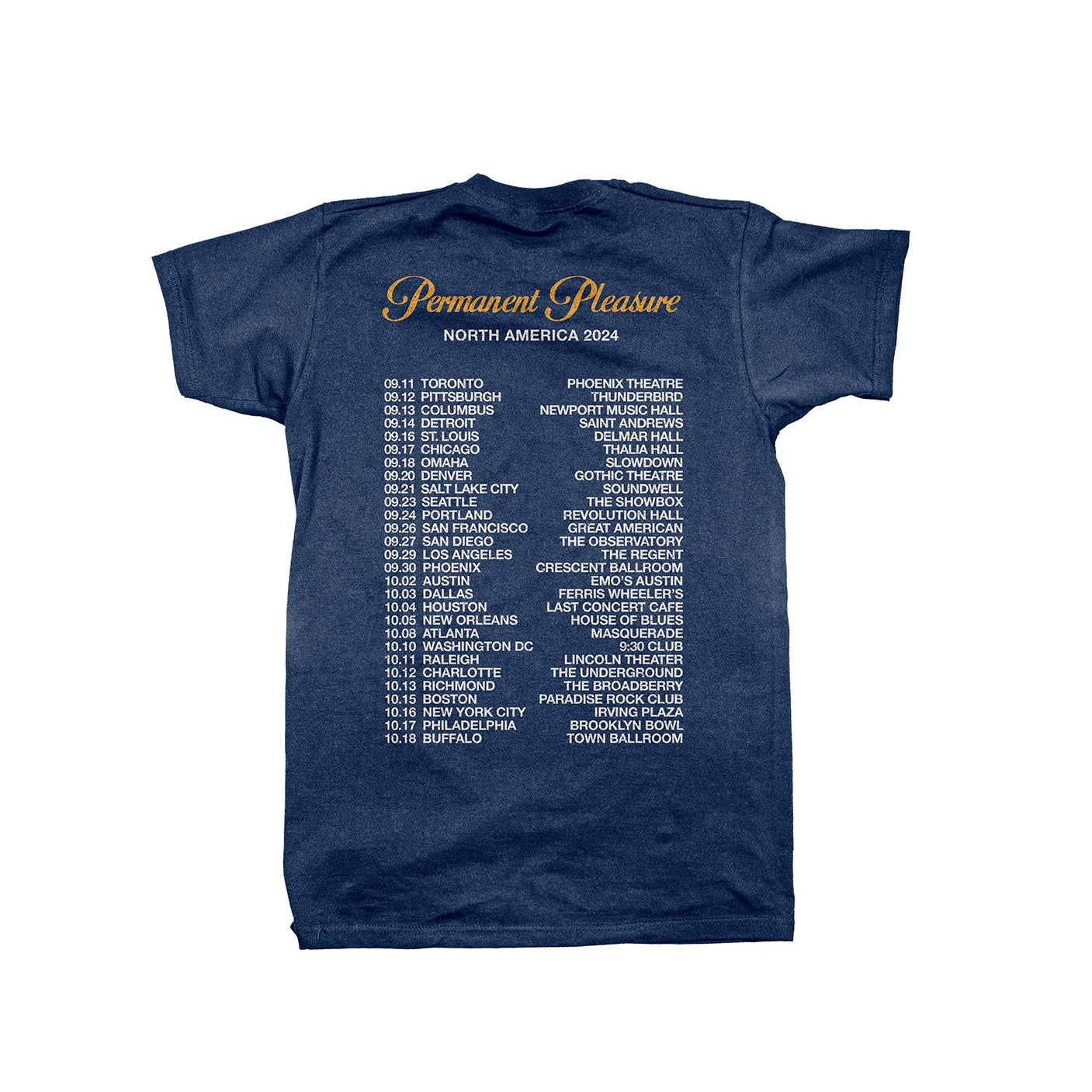 Permanent Pleasure North American Tour Tee